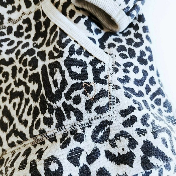 Crewcuts Funnel Fleece Sweater Cheetah S - Picture 3 of 4